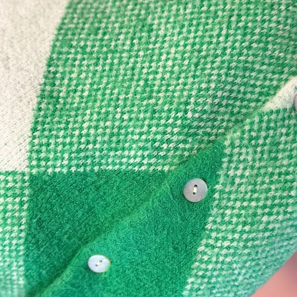 Zara Green and Cream Women's Cardigan - Picture 7 of 8